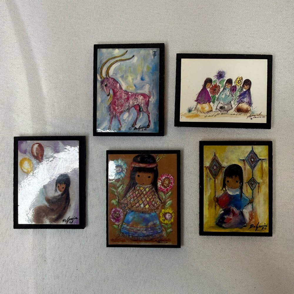 Set of 5 Ted Degrazia Vintage Magnets